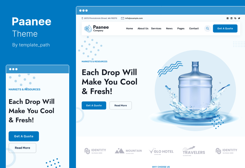 Paanee Theme - Drinking Water Delivery WordPress Theme