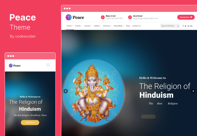 Peace Theme - Church, Muslims and Temple WordPress Theme