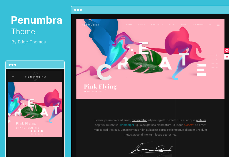 Penumbra Theme - Multi-Concept Design Portfolio WordPress Theme