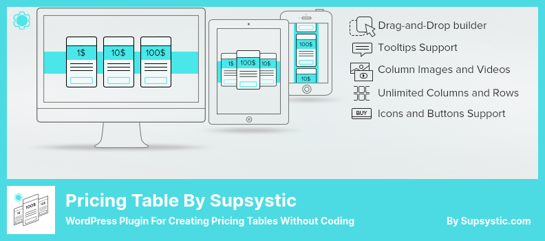 Pricing Table by Supsystic Plugin - WordPress Plugin for Creating Pricing Tables Without Coding