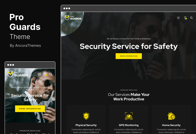 ProGuards Theme - Safety Body Guard & Security WordPress Theme