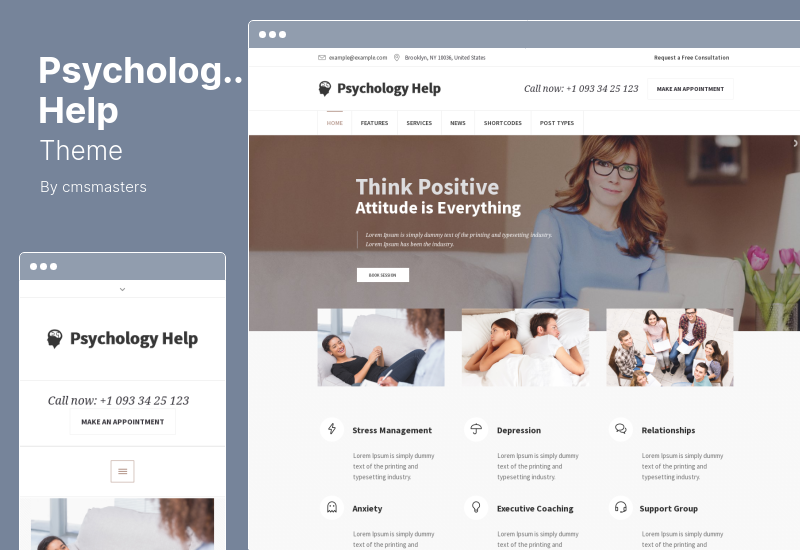 Psychology Help Theme - Medical WordPress Theme for Psychologist and Mental Therapy
