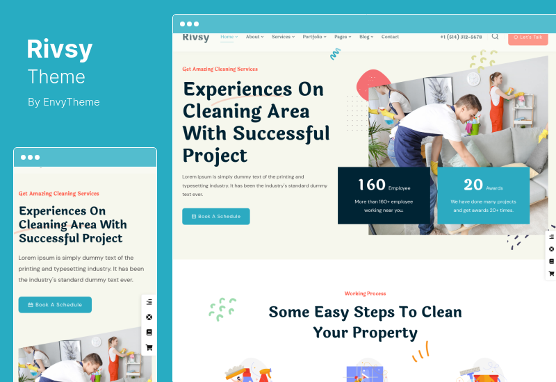 Rivsy Theme - Cleaning Services WordPress Theme
