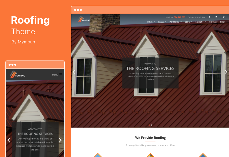 Roofing Theme - Renovation & Repair Service WordPress Theme