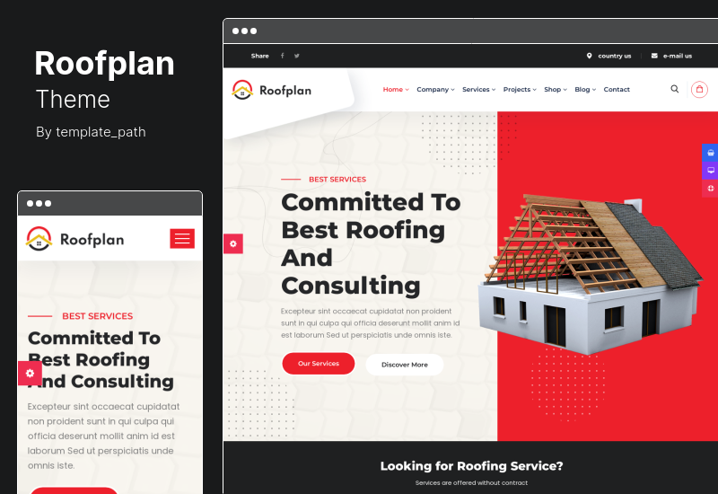 Roofplan Theme - Roofing Services WordPress Theme
