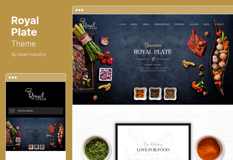 Royal Plate Theme - Restaurant and Catering WordPress Theme