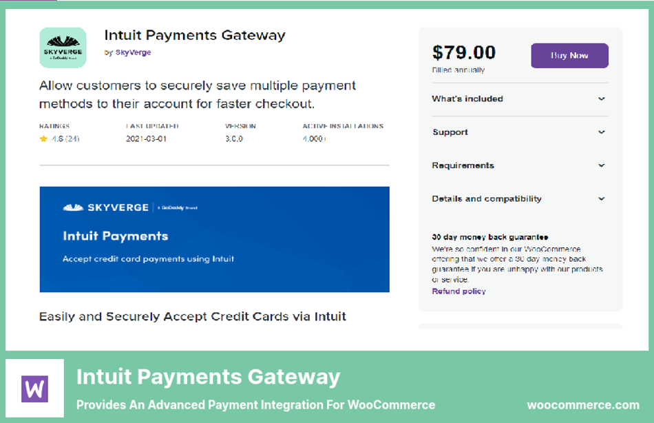 Intuit Payments Gateway Plugin - Provides an Advanced Payment Integration for WooCommerce