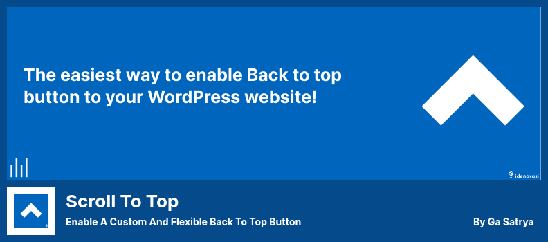 Scroll To Top Plugin - Enable a Custom and Flexible Back to Top Button