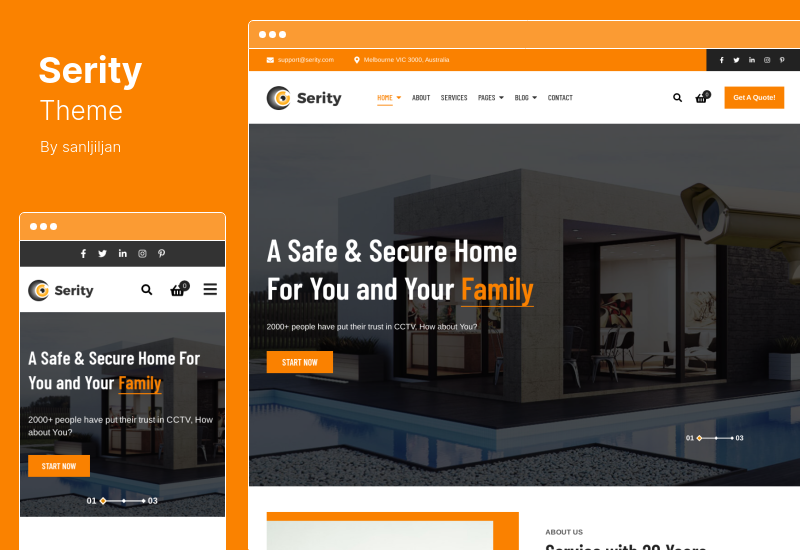 Serity Theme - CCTV and Security Cameras WordPress Theme