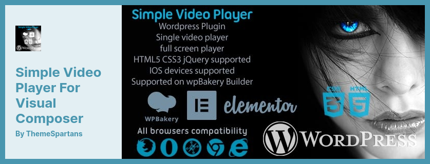 Simple Video Player for Visual Composer Plugin - Html5 Video Background Plugin for WordPress