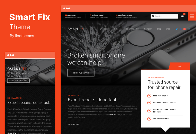 SmartFix Theme - The Technology Repair Services WordPress Theme