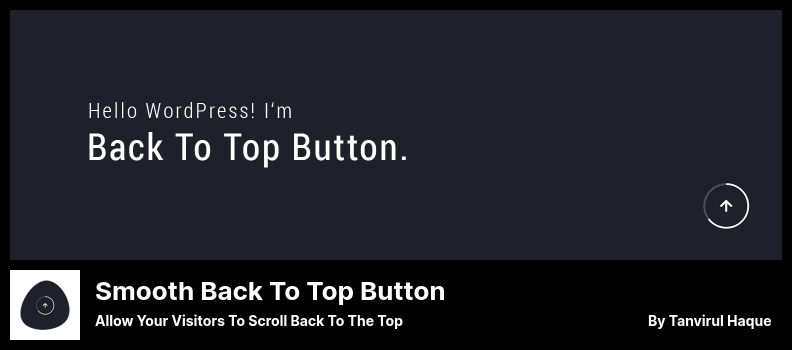 Smooth Back To Top Button Plugin - Allow Your Visitors to Scroll Back to The Top
