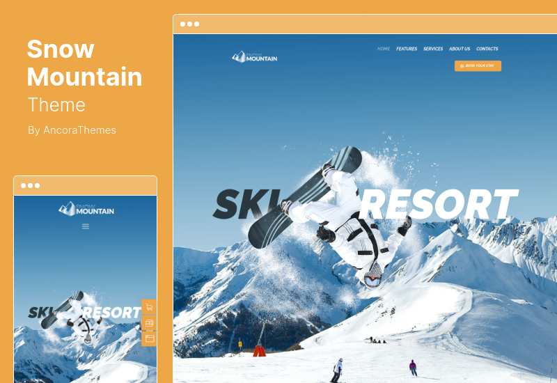 Snow Mountain Theme - Ski Resort & Snowboard School WordPress Theme