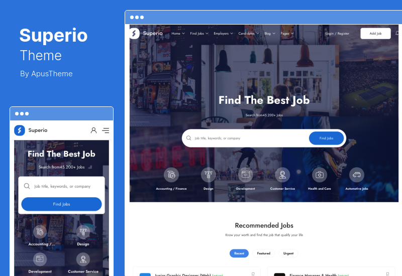 Superio Theme - Job Board WordPress Theme