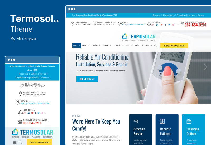 Termosolar Theme - Maintenance Services WordPress Theme