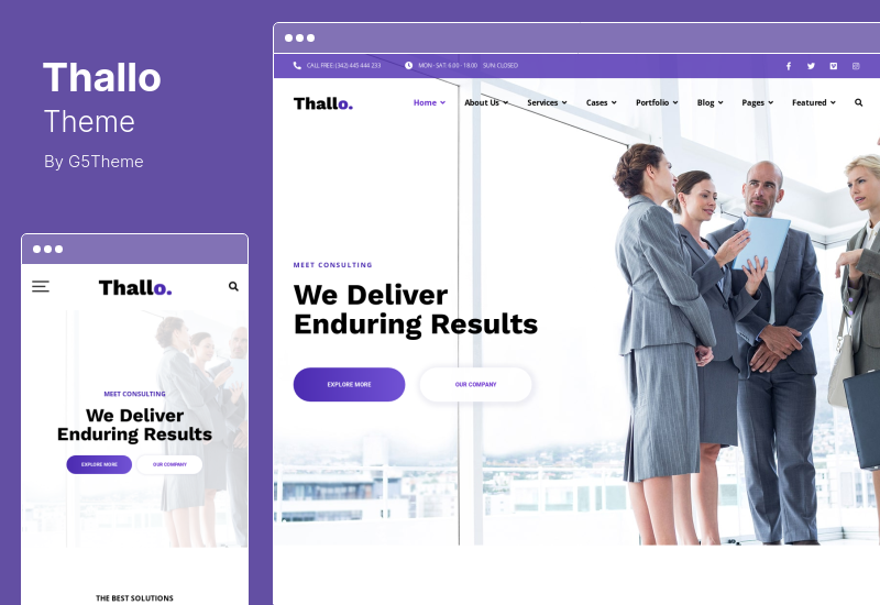 Thallo Theme - Consulting & Finance WordPress Theme