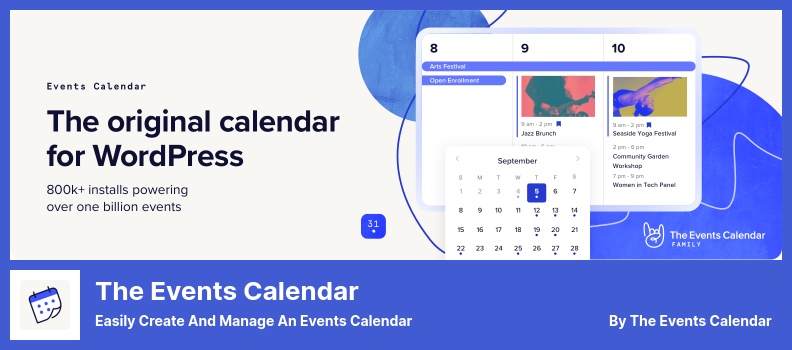 The Events Calendar Plugin - Easily Create and Manage an Events Calendar