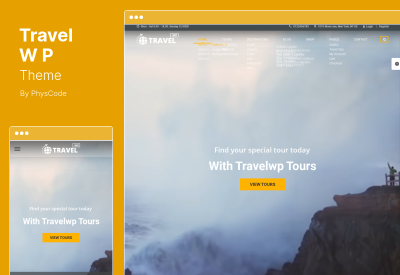 Travel WP Theme - Travel Tour Booking WordPress Theme