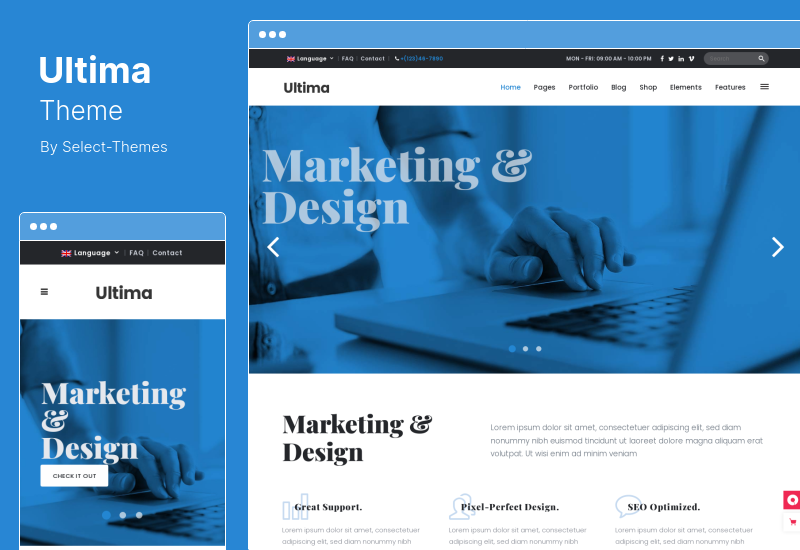 Ultima Theme - Digital Marketing Agency WordPress Theme