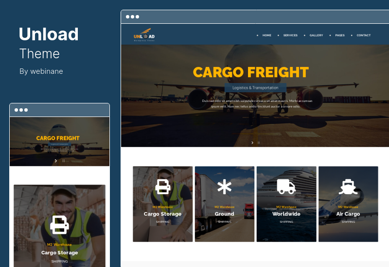 Unload Theme - Cargo, Shipping, Logistics, Trucking, Warehouse & Transport WordPress Theme