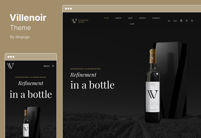 Villenoir Theme - Vineyard, Winery Wine Shop WordPress Theme