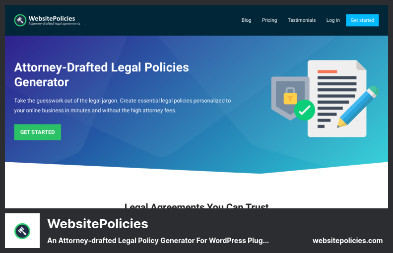 WebsitePolicies Plugin - an Attorney-drafted Legal Policy Generator for WordPress Plugin