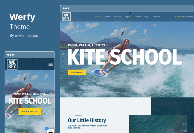 Werfy Theme - Surfing & Water Sports WordPress Theme