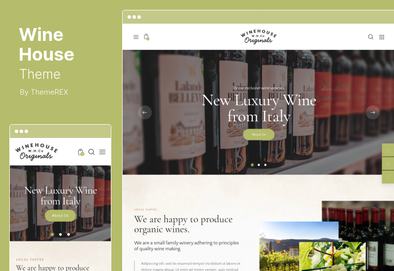 Wine House Theme - Vineyard &Restaurant Liquor Store WordPress Theme