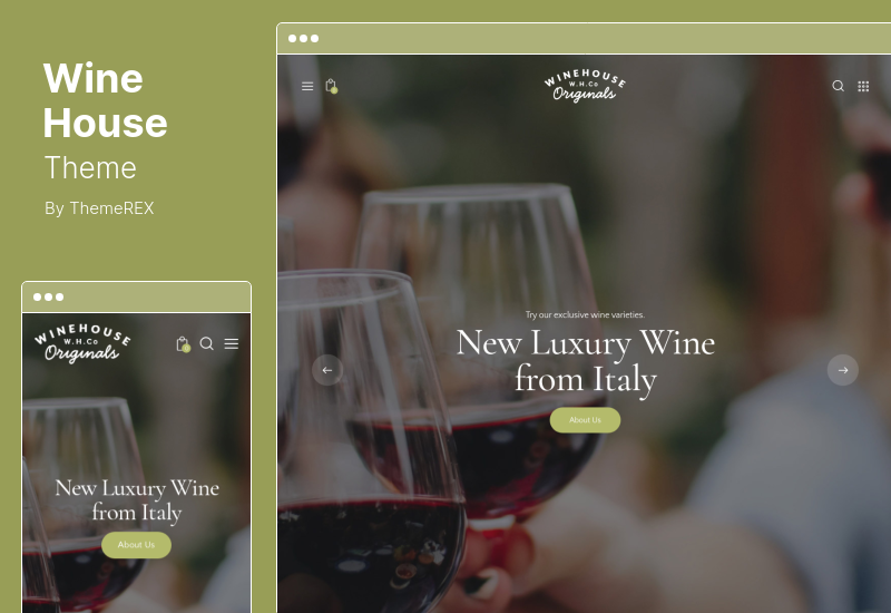 Wine House Theme - Vineyard and Restaurant Liquor Store WordPress Theme