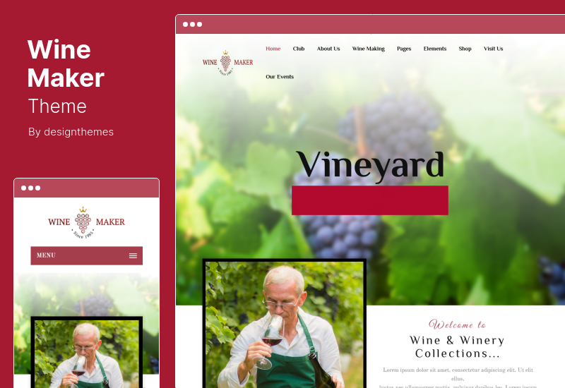 Wine Maker Theme - Winery WordPress Shop Theme