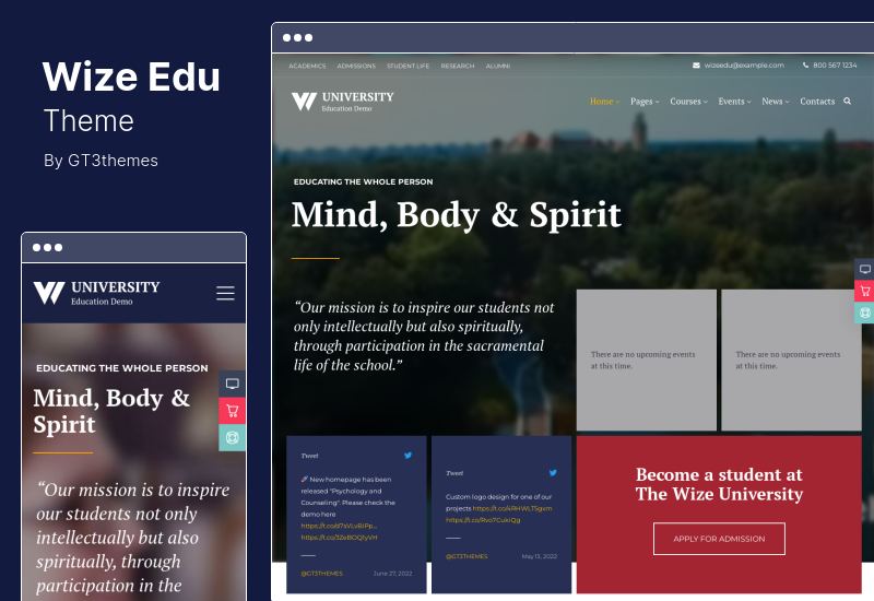 WizeEdu Theme - Education LMS Courses and Events WordPress Theme