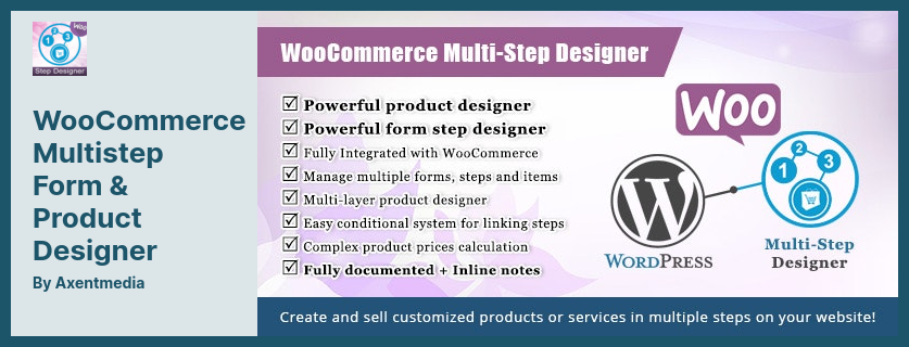 WooCommerce Multistep Form & Product Designer Plugin - Create Professional Customized Products or Services
