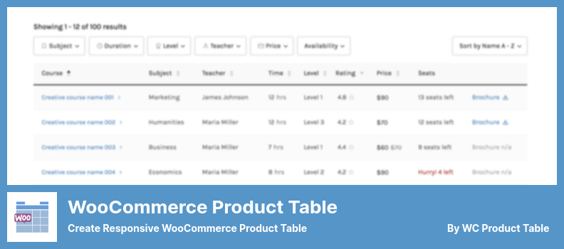 WooCommerce Product Table Lite Plugin - Create Responsive WooCommerce Product Table
