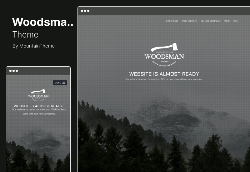 Woodsman Theme - Exclusive Coming Soon WordPress Theme