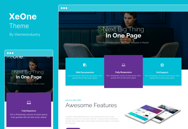 XeOne Theme - One Page Parallax WordPress Theme