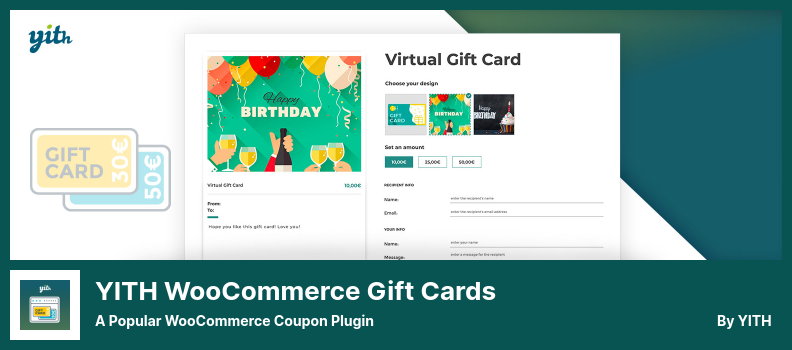 YITH WooCommerce Gift Cards Plugin - A Popular WooCommerce Coupon Plugin