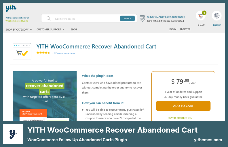 YITH WooCommerce Recover Abandoned Cart Plugin - WooCommerce Follow Up Abandoned Carts Plugin