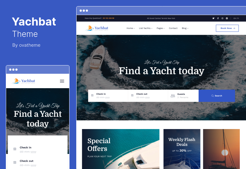 Yachbat Theme - Yacht & Boat Rental WordPress Theme