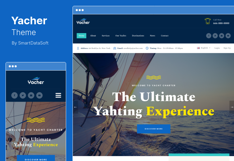 Yacher Theme - Yacht Charter Services WordPress Theme