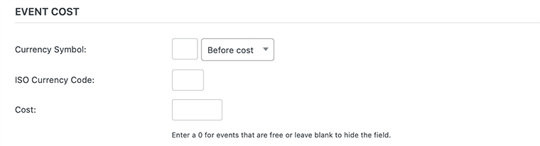 Add Event Cost