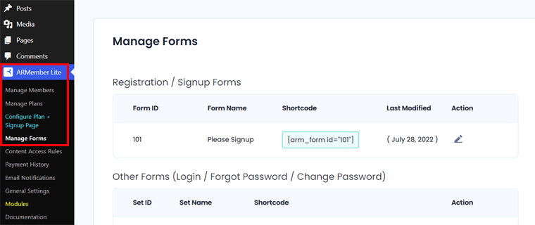 Form Builder in ARMember