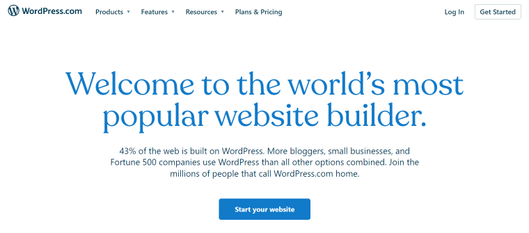 wordpress com homepage