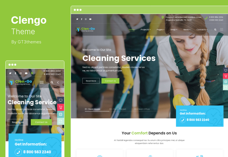 Clengo Theme - Cleaning Company WordPress Theme