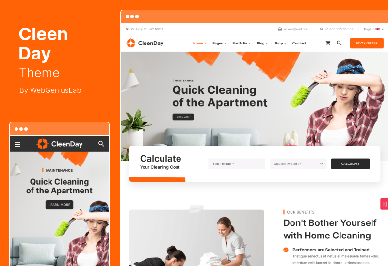 CleenDay Theme - Cleaning Company WordPress Theme