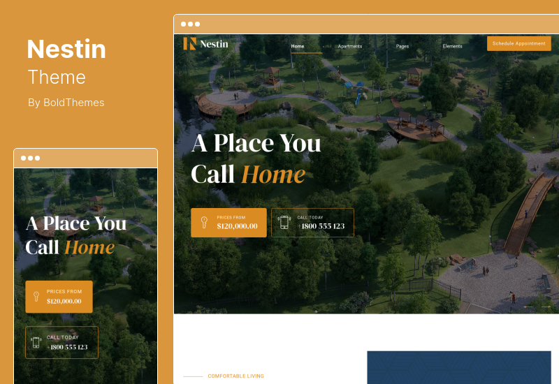Nestin Theme - Real Estate & Single Property WordPress Theme