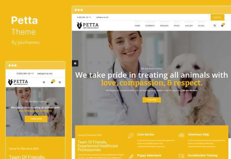 Petta Theme - Premium Pet Care WordPress Theme