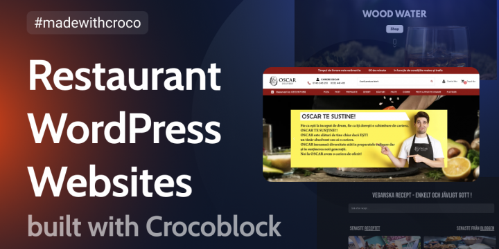 9 Best WordPress Restaurant and Foodstuff Sites Crafted with Crocoblock