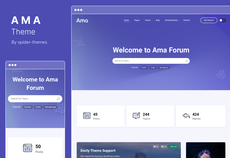 AMA Theme - WordPress bbPress Forum Theme with Social Questions and Answers