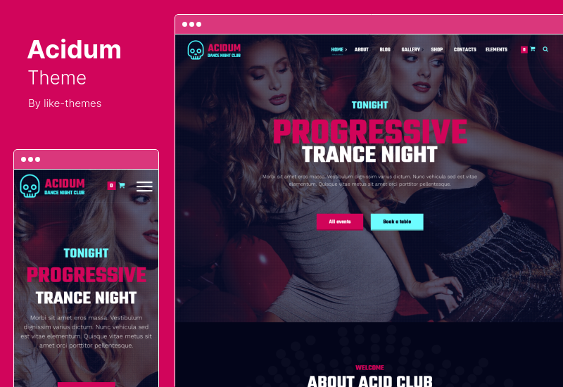 Acidum Theme - Night Club and DJ WordPress Theme