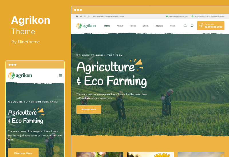 Agrikon Theme - Organic Food & Agriculture WooCommerce Theme